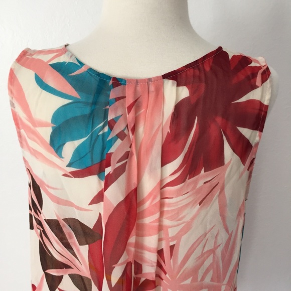 Joie Sheer Tropical Silk Blouse - Picture 4 of 7
